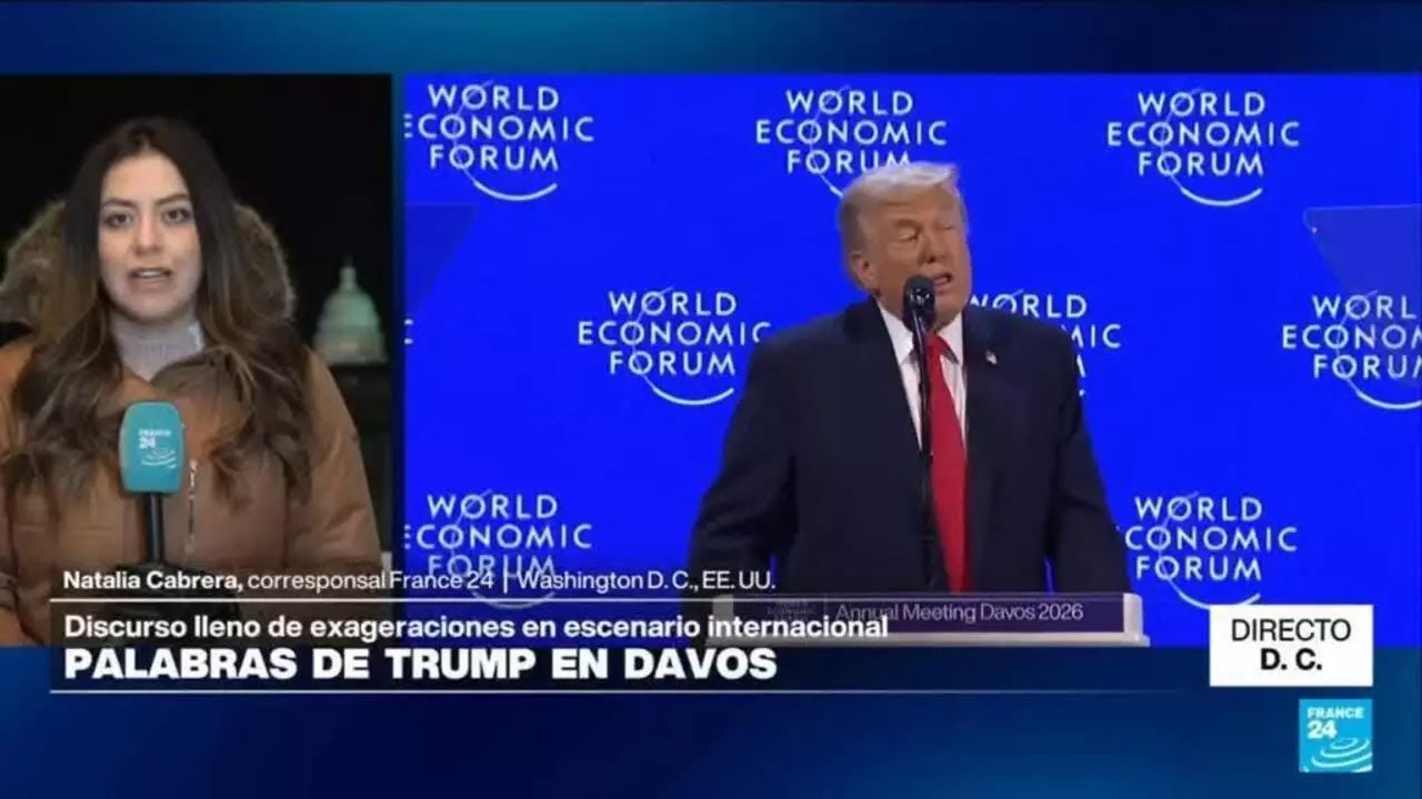 Directo D. C. y las imprecisiones del discurso de Trump en el Foro de Davos • FRANCE 24 Español