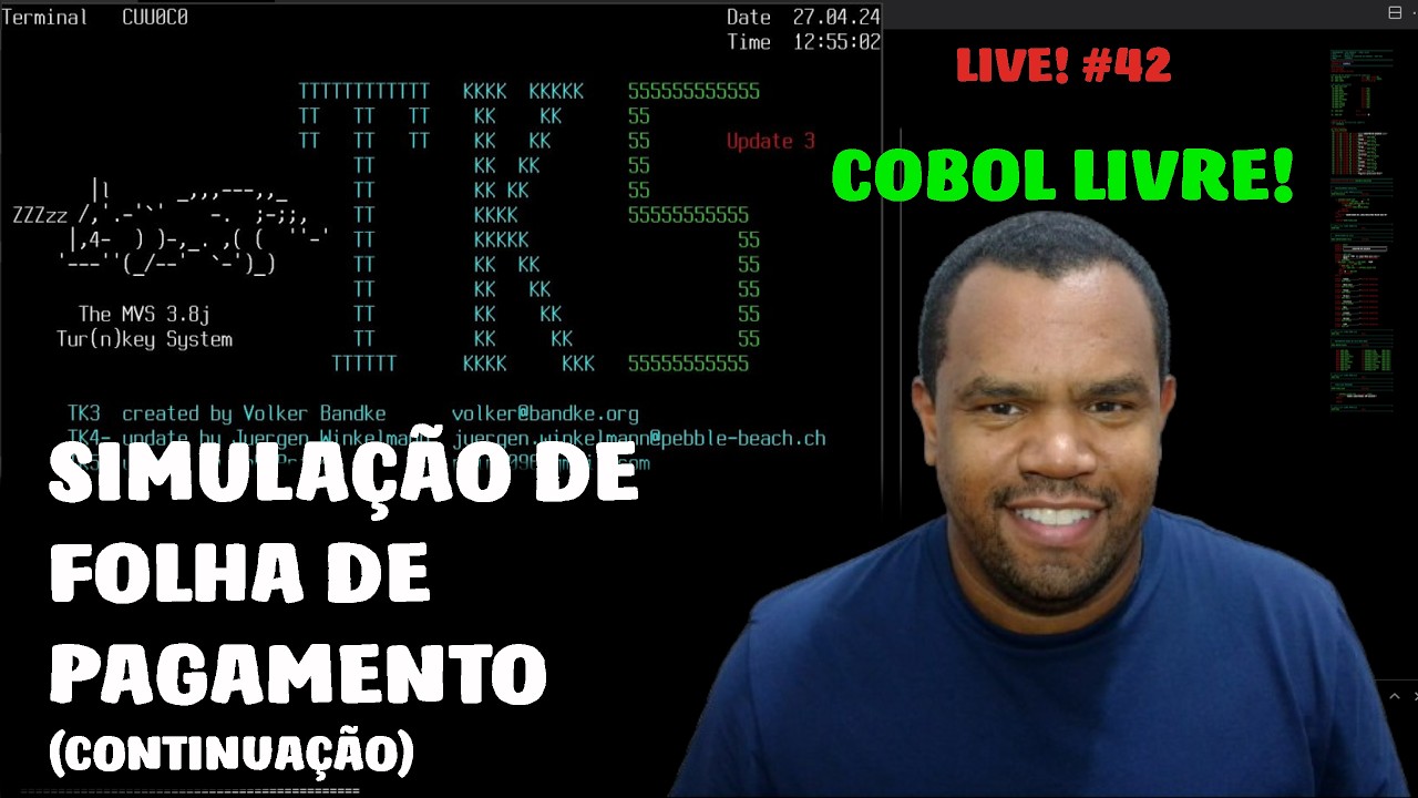 💻 COBOL Livre [Hercules TK5] #42 | Simulação de Folha de Pagamento (continuação)