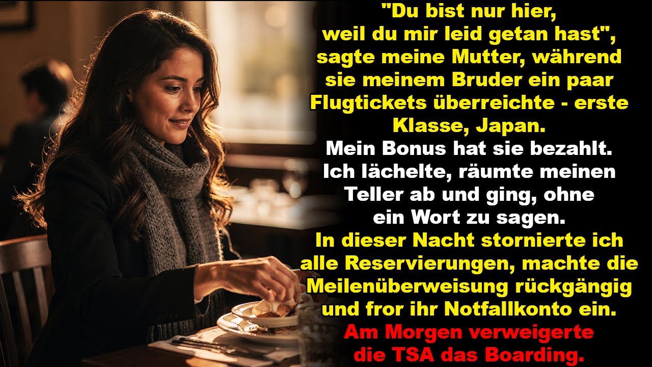 „Du bist nur hier, weil du mir leid getan hast“, sagte meine Mutter, während sie meinem Bruder ein …