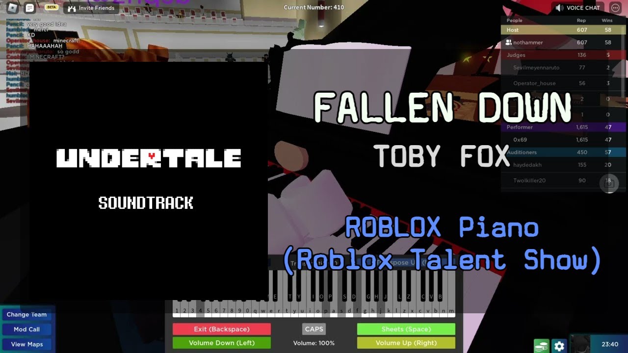 Fallen Down (Undertale) | Roblox Got Talent (ROBLOX Piano Cover)
