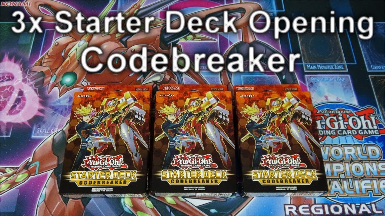 3x YuGiOh Starter Deck CODEBREAKER Opening (4K)