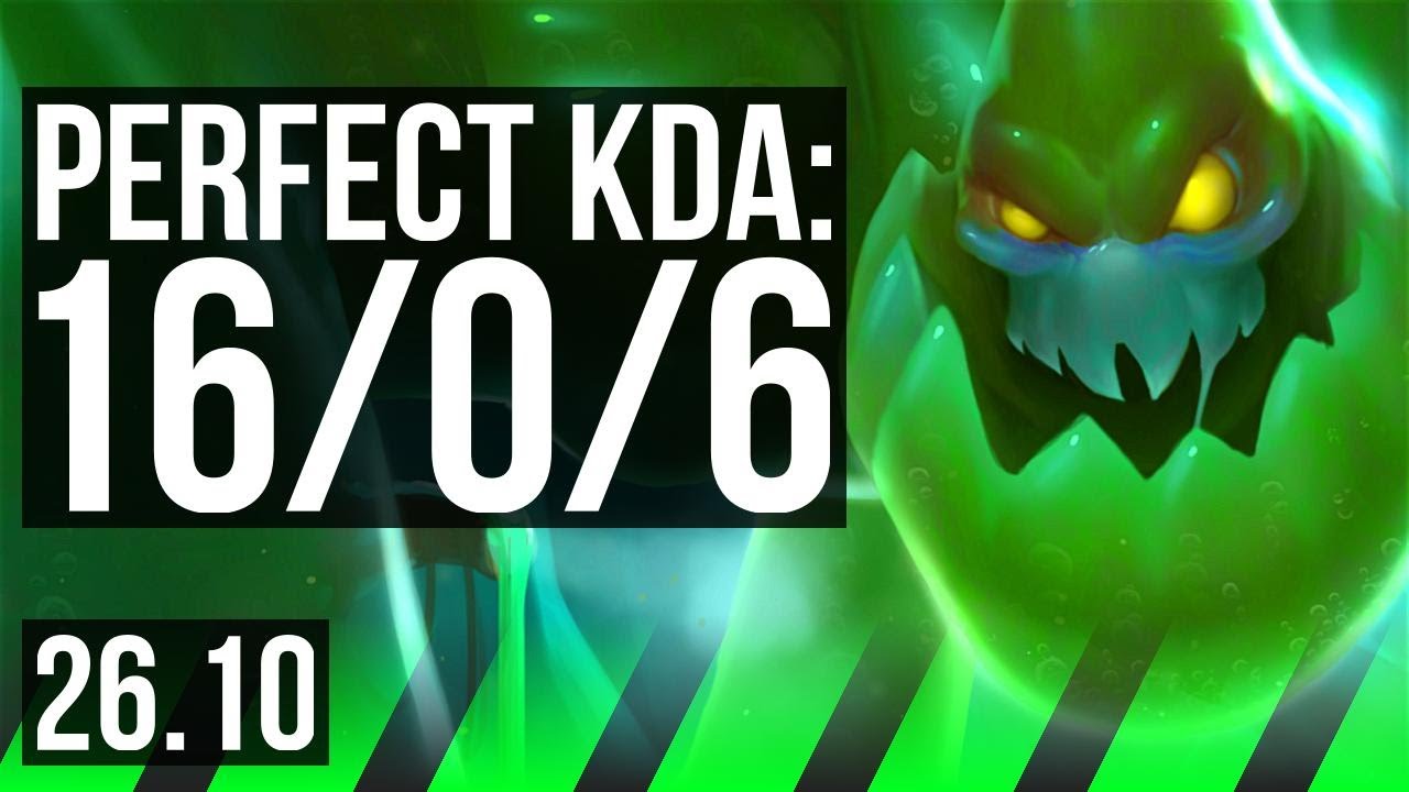 ZAC vs LEE SIN (JGL) | Perfect KDA: 16/0/6 | KR Master | 26.10