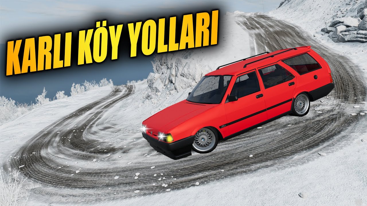DEDEMİN TOFAŞ KARTAL İLE KARLI KÖY YOLLARINA DALDIM // BeamNG.drive / Diy Arduino steering wheel set