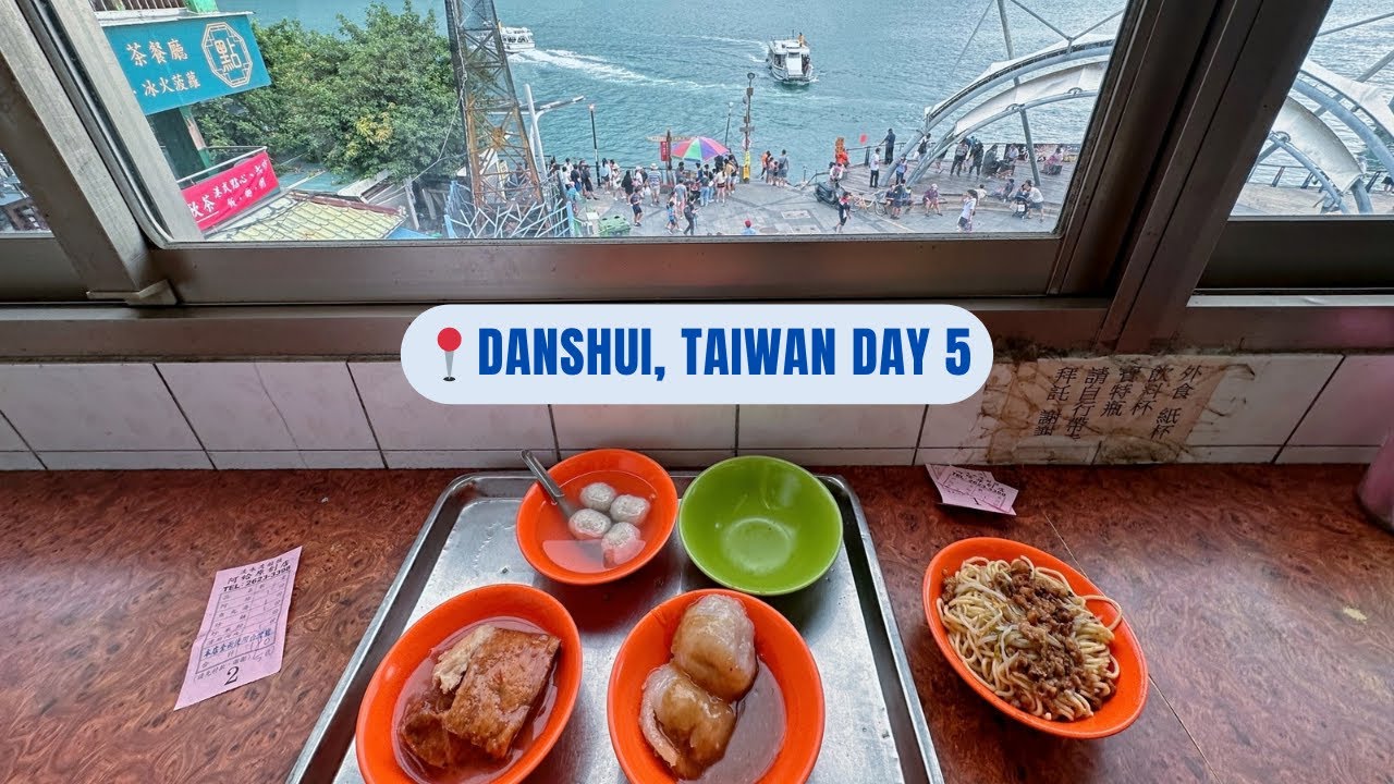 Taiwan Vlog: Danshui / Tamsui Old Street 淡水老街 (Cafe Hopping , Ah Gei, Ice cream, Bubble Tea)