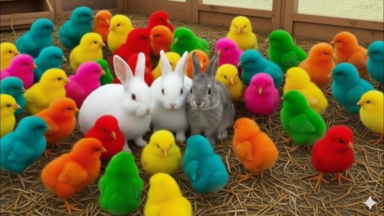 Tangkap Ayam Lucu, ayam warna warni, ayam rainbow, kelinci lucu, bebek lucu, ikan koi, Hewan Lucu