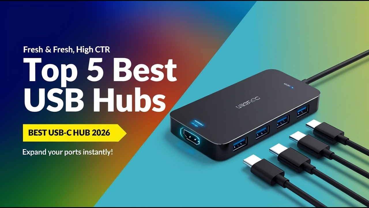 Top 5 Best USB Hubs 2026 🔌 | Expand Your Laptop Ports Instantly