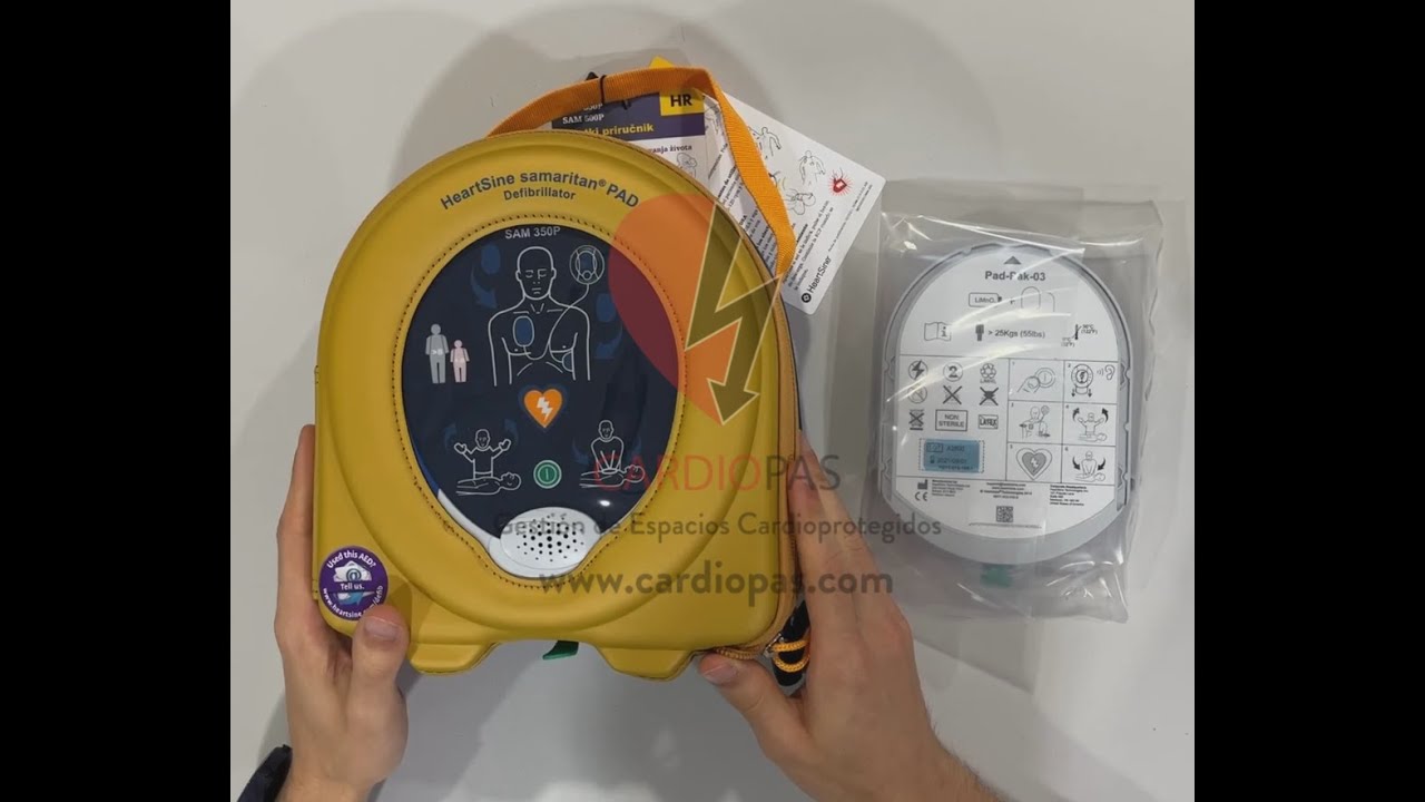 Cambiar PadPak, electrodos y batería, desfibrilador Samaritan 350P