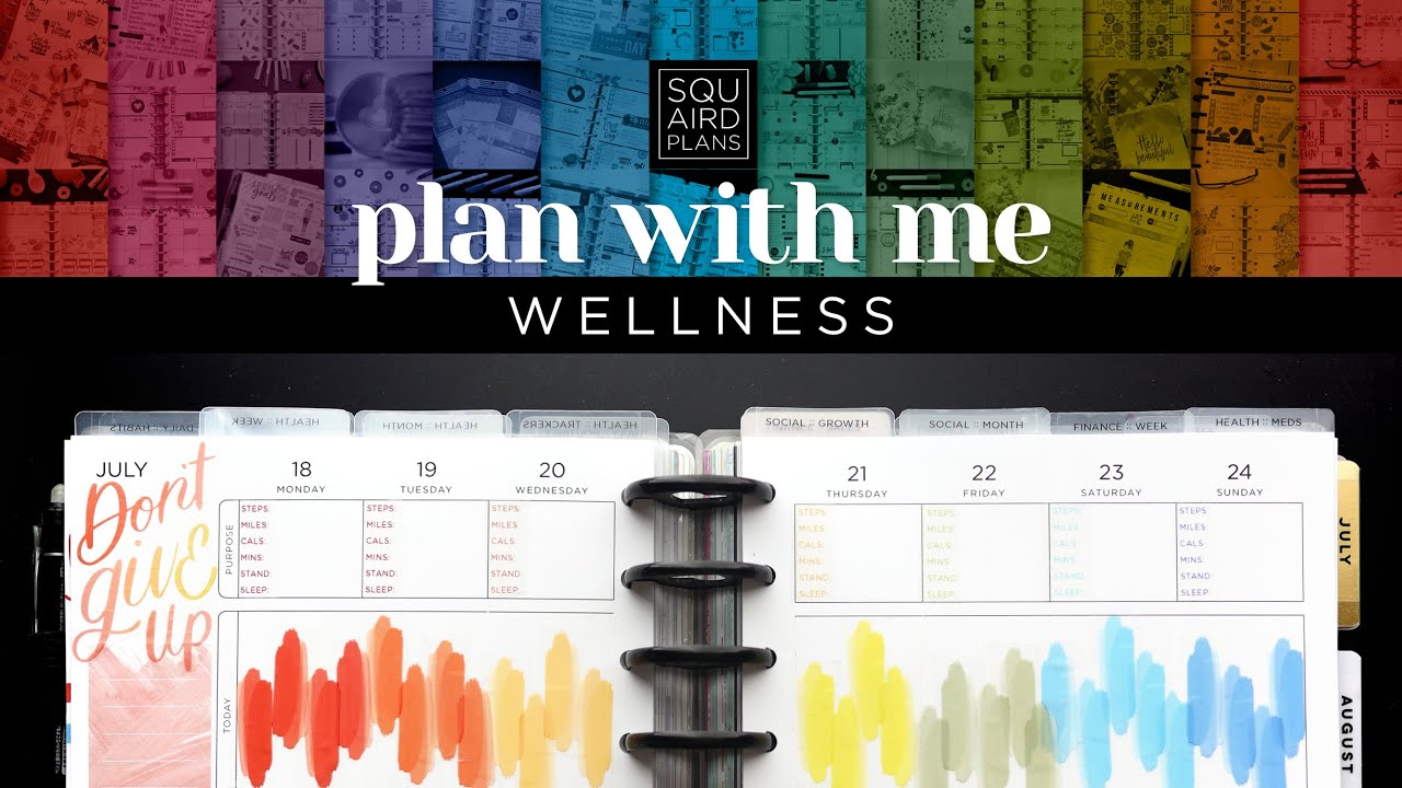 Health Plan with Me :: Gradient of Color Planner Theme :: Classic Happy Planner Wellness Layout