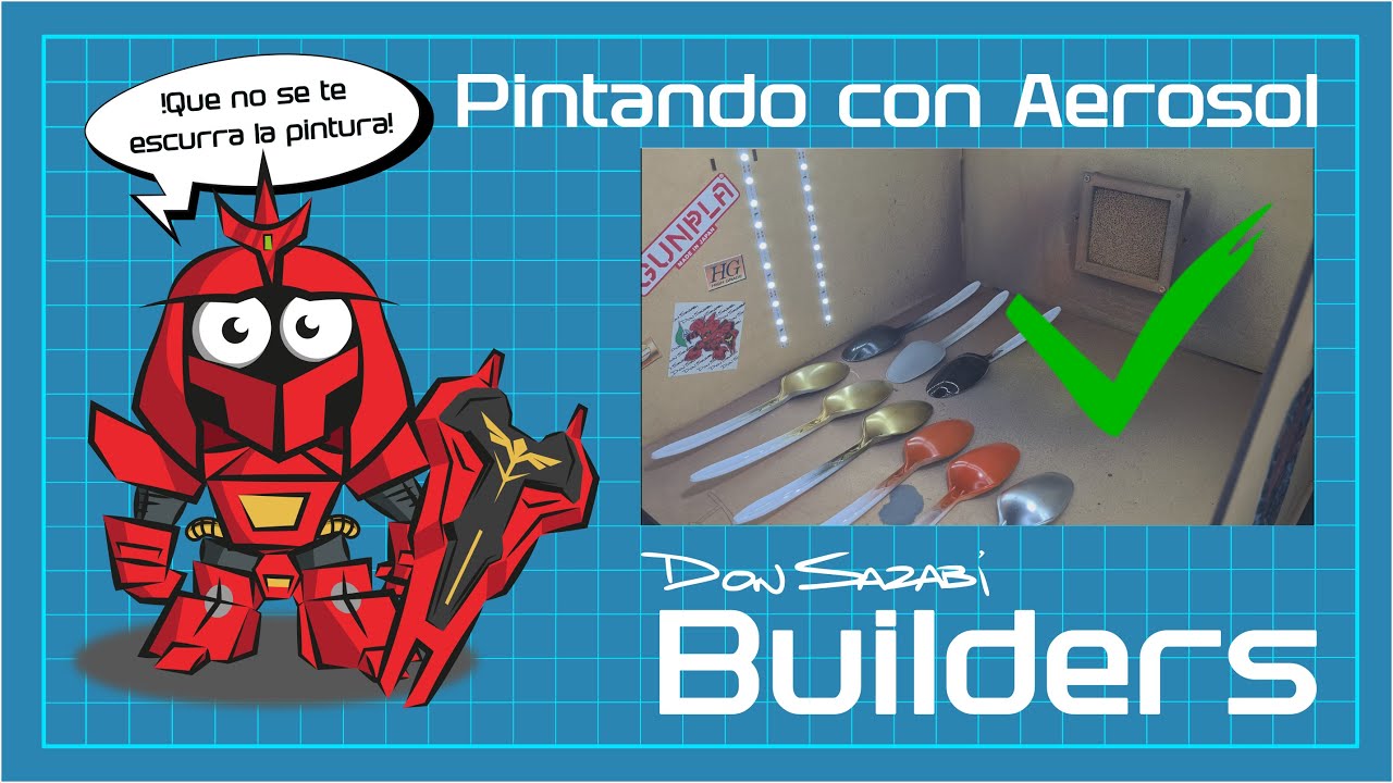 Don Sazabi Builders 002 - Pintando con Aerosol #Tutorial #Aerosol #Pintar #ModelKits #CabinaPintura