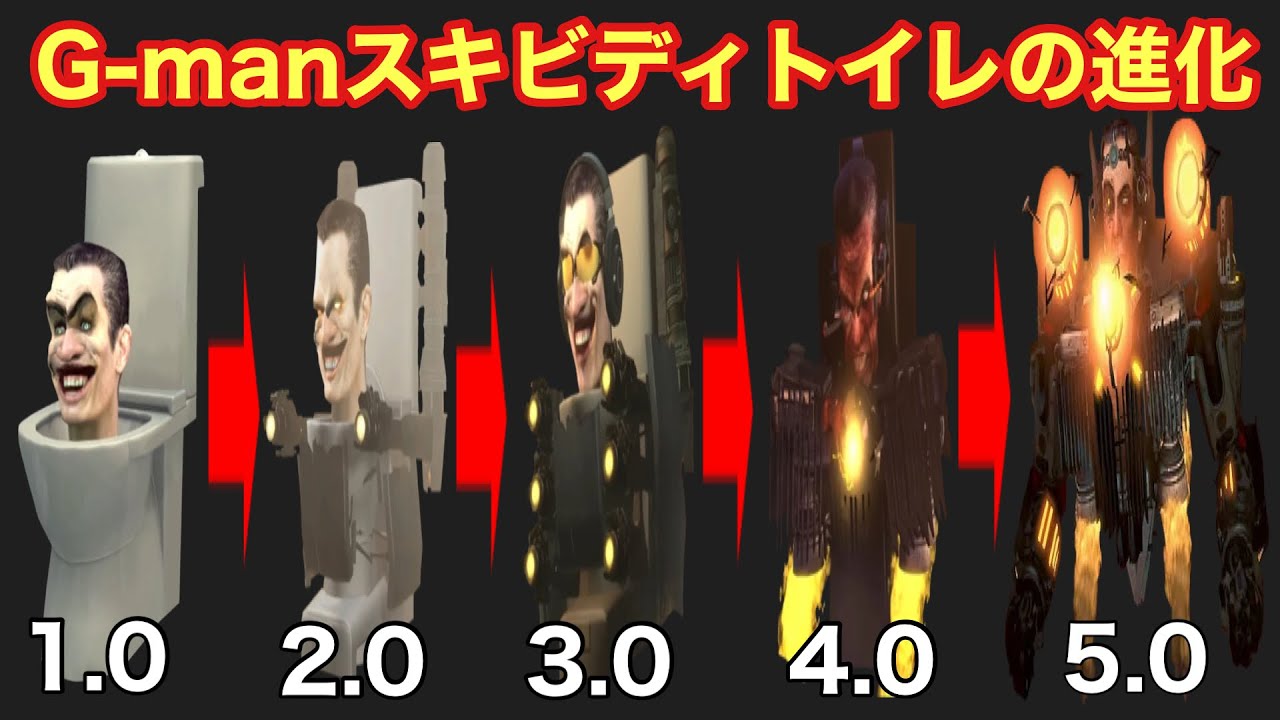 【最強】進化しすぎたG-manスキビディトイレ5.0！どこが強くなったのかを解説！【スキビディトイレ/skibidi toilet】