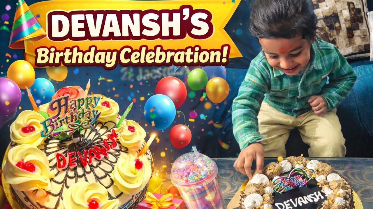 🎊 Devansh ka Birthday Vlog 🎂💙 Hamare Devansh ka Double Birthday Celebration 🎉🥳