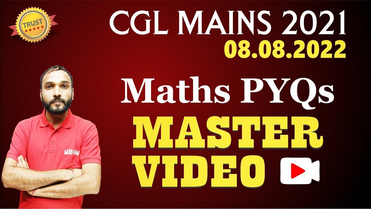 SSC CGL MAINS 2023 8 Aug 2022 MATHS🚀 SSC CGL MAINS PYQs🔥  💪🏻NEON CONCEPTS के साथ🔥 #rajasir