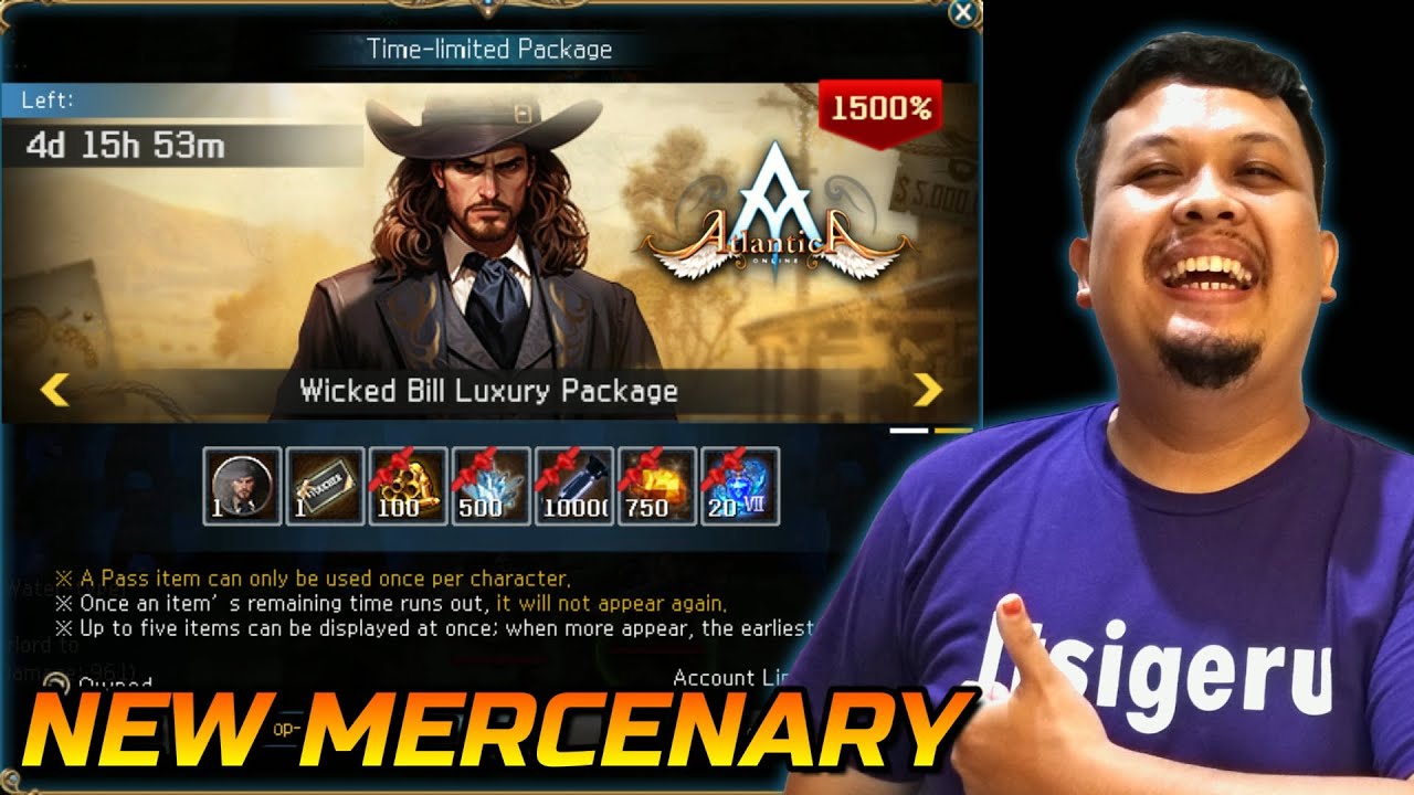 NEW MERCENARY !! - Review Event Wicked Bill Request & LEGACY ALPHABET | Atlantica Online