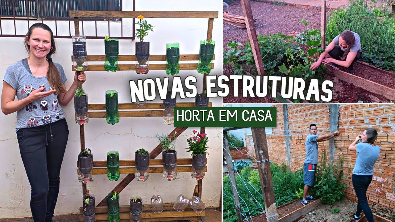Alternativas para Ter mais Espaço para Plantar🌱 Horta Vertical - Horta no Quintal 💚
