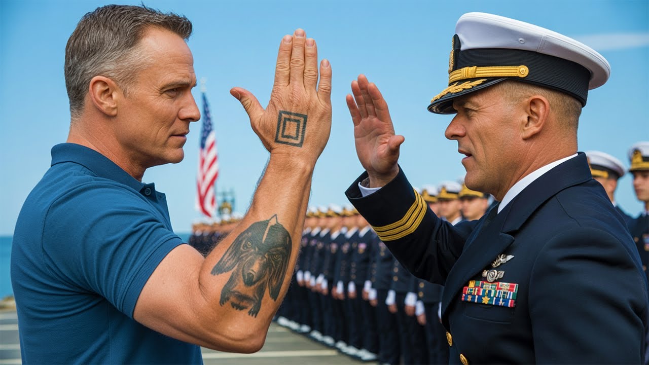 Un vecchio veterano sedeva in silenzio… finché il comandante SEAL vide il suo tatuaggio