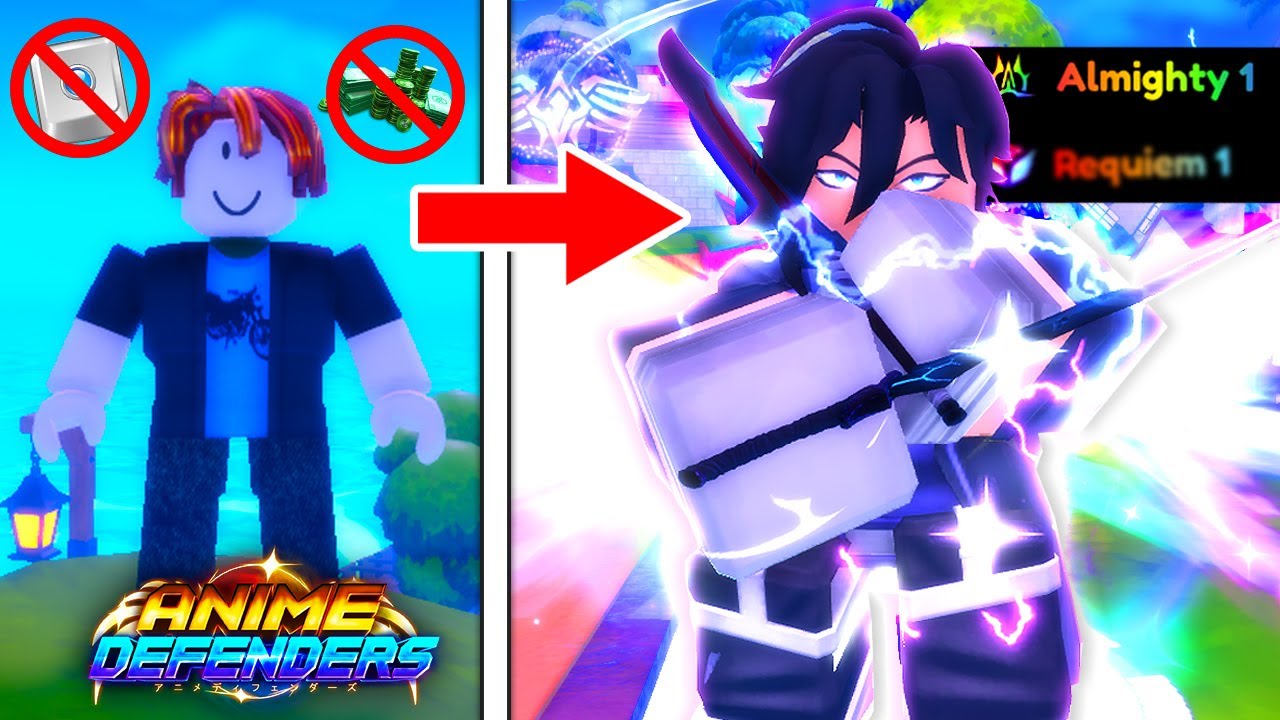 I got DOUBLE ROLL ALMIGHTY on my Hardcore Noob to Pro Anime Defenders