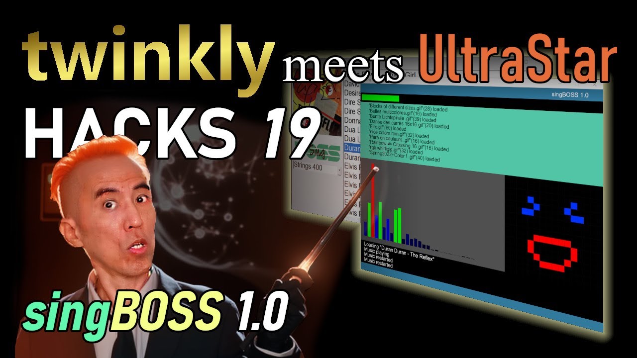 The singing face - Twinkly light Hacks 19