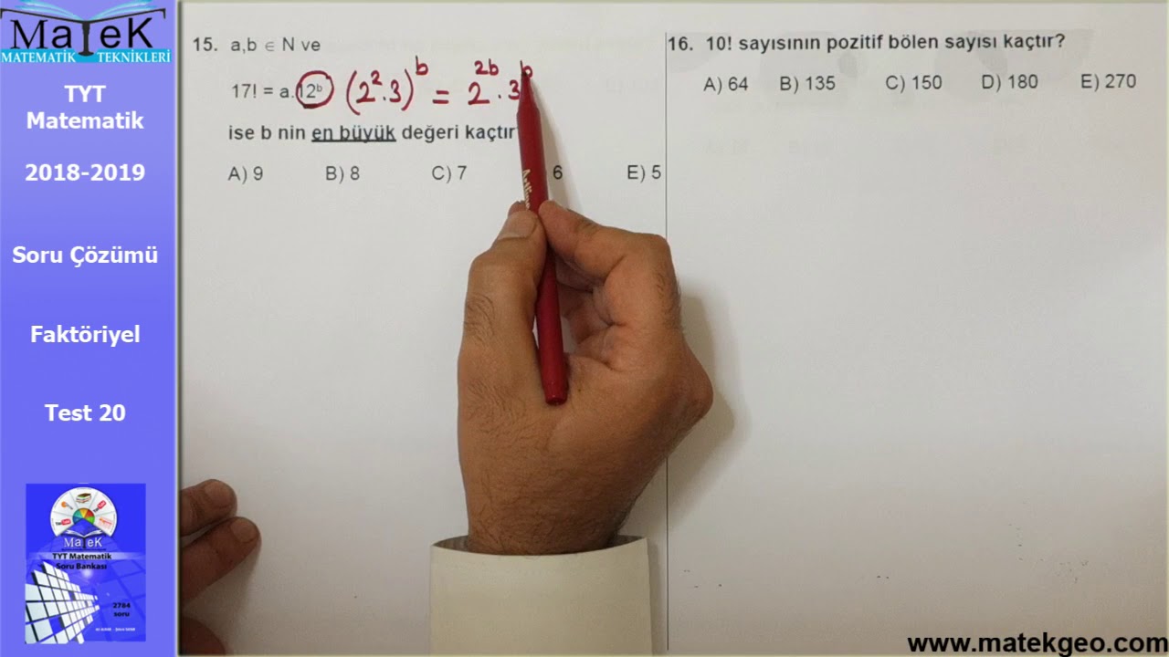 Faktöriyel Soru Çözümü | Test 20 | TYT Matematik