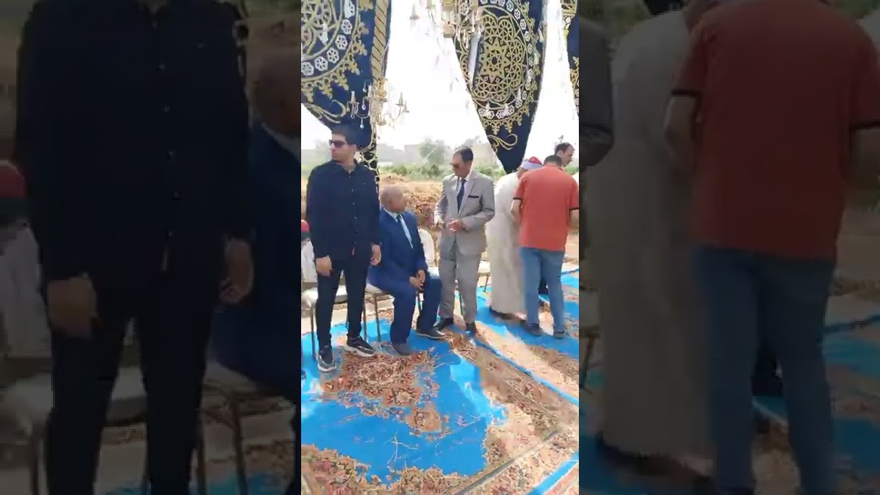 بدء تجهيز سرادق عزاء الشيخ سيد سعيد في مسقط رأسه بالدقهلية