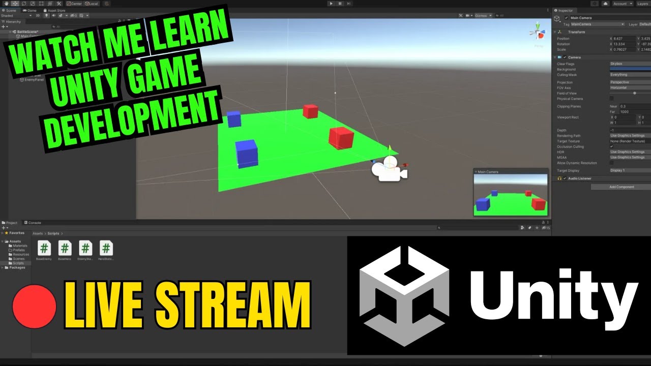 Learning Unity Game Development - Making an RPG game - Live Stream!