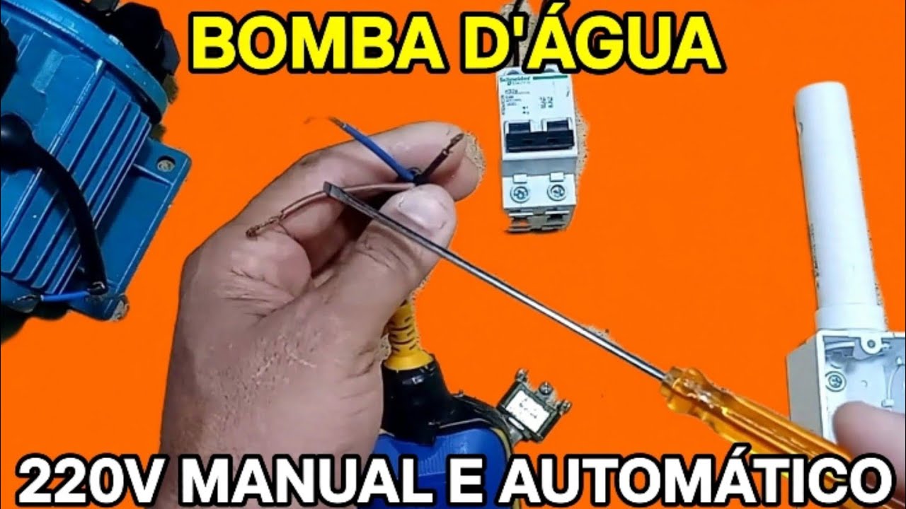 Como ligar bomba dágua bifasica manual e automático usando chave alavanca três posições