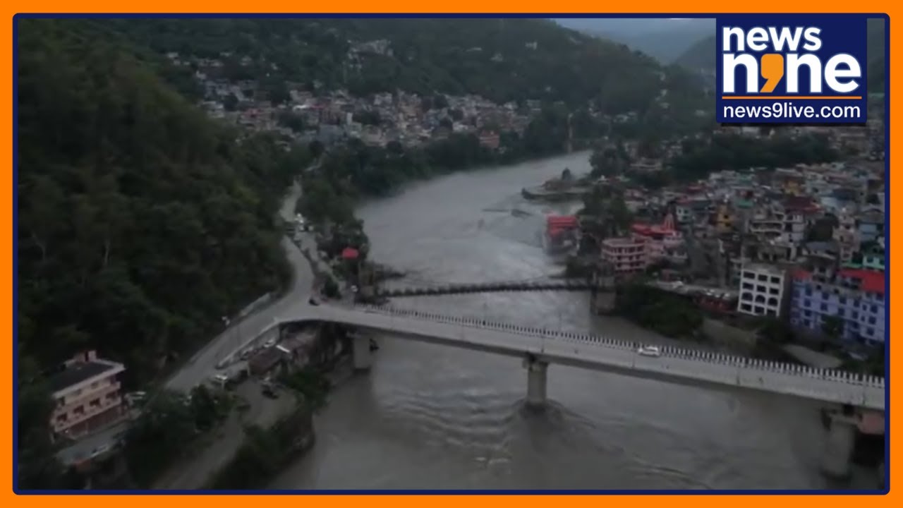 Beas River Swells After Heavy Rainfall in Mandi | Drone Visuals from Himachal | News9