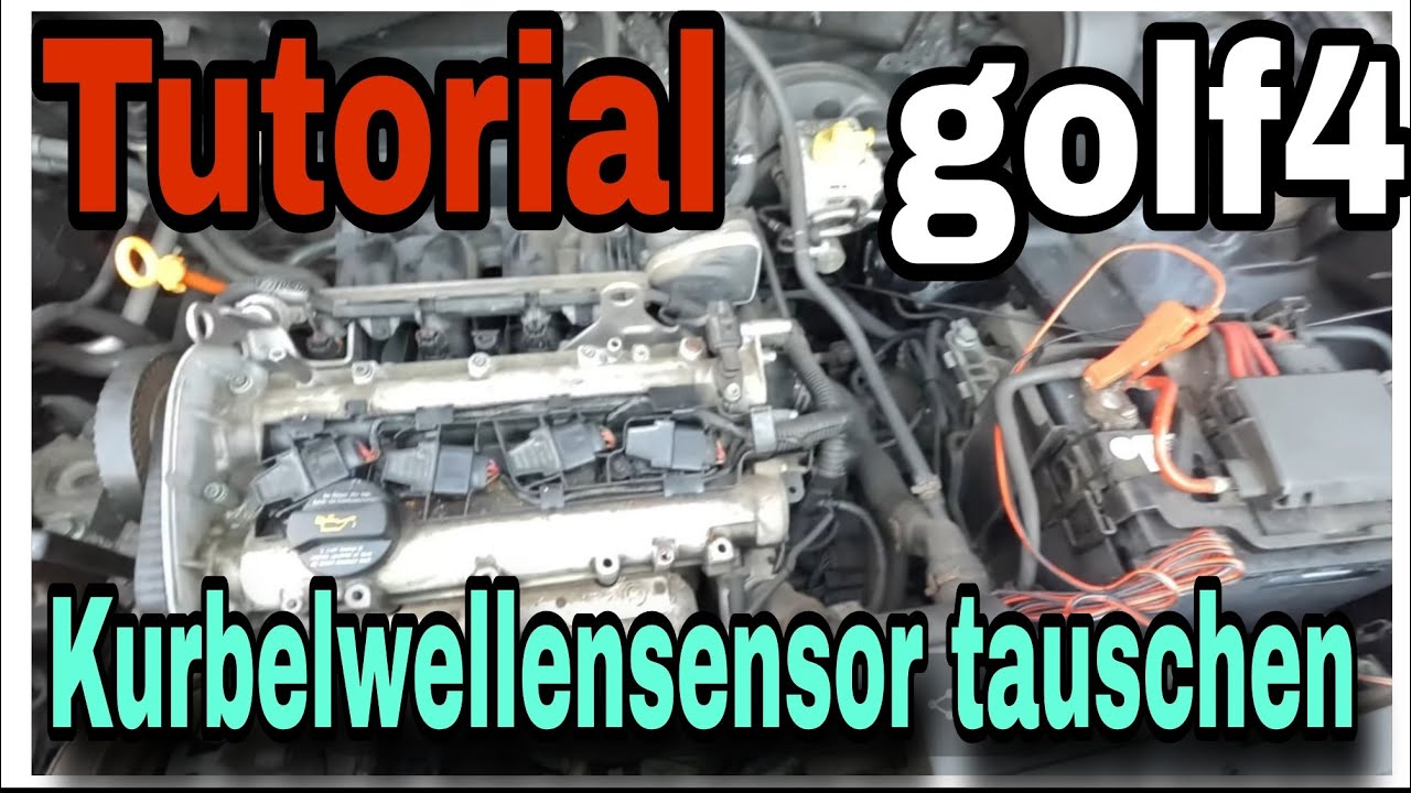 golf4 1.4 16v  kurbelwellensensor EINBAUEN / Ausbau (AnleitungI Tutorial) 