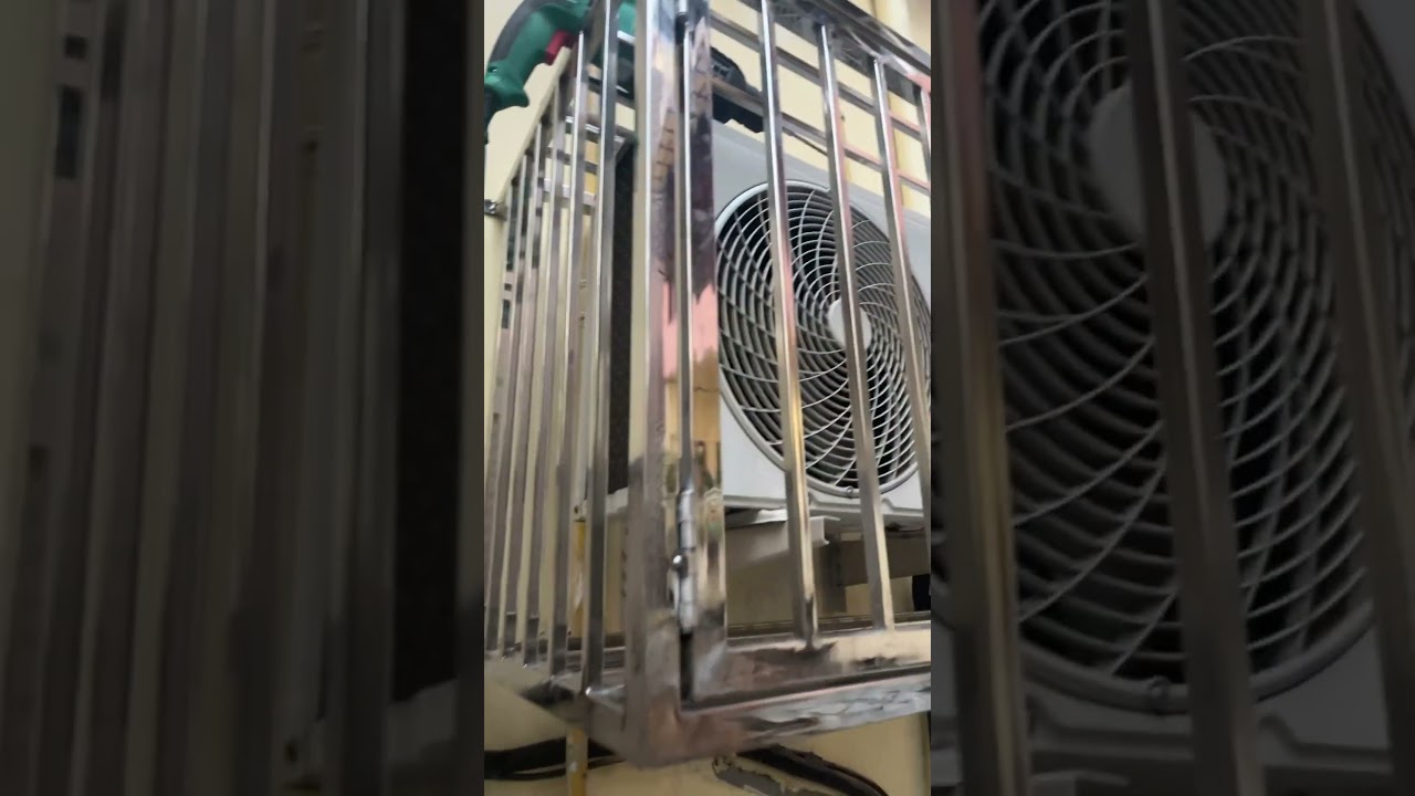 Steel AC safety cover #steel #fabrication #fabricators #viral #interiordesign #steelgate