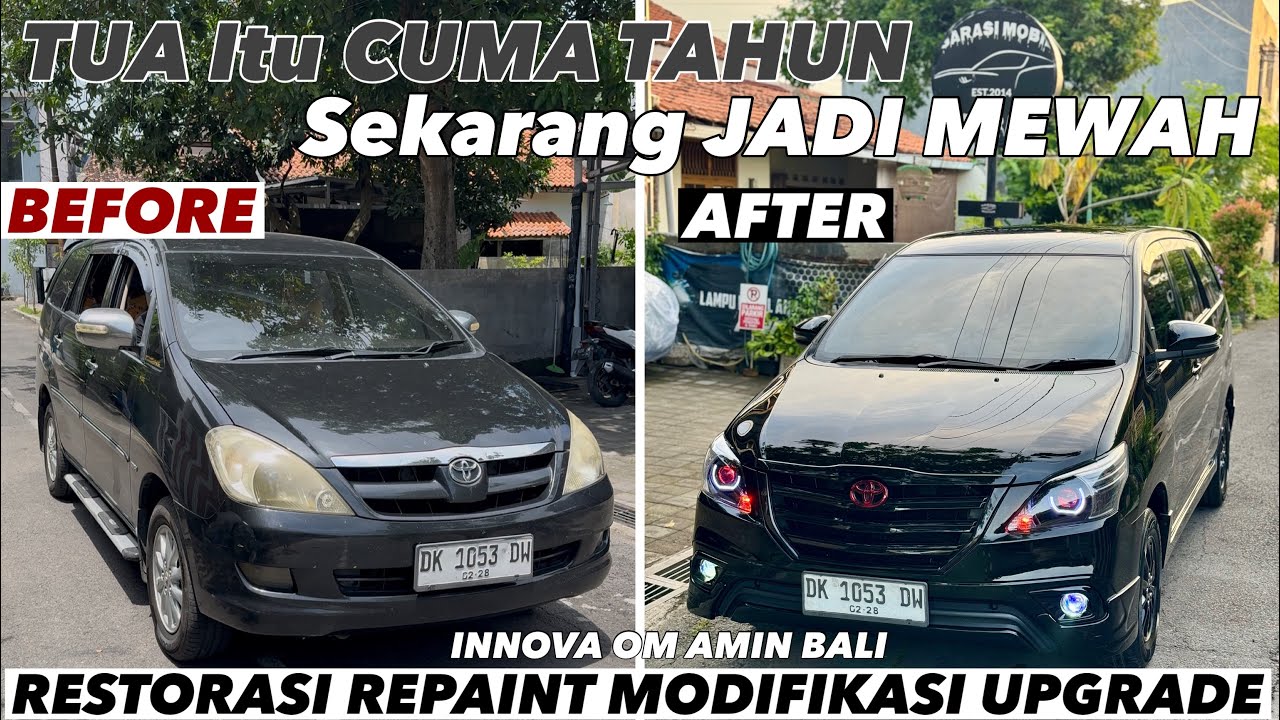 MOBIL TUA TAPI BERKELAS 🔥 INNOVA UPGRADE 2015 BLACK ATITUDE Om Amin Bali #modifikasi #restorasi