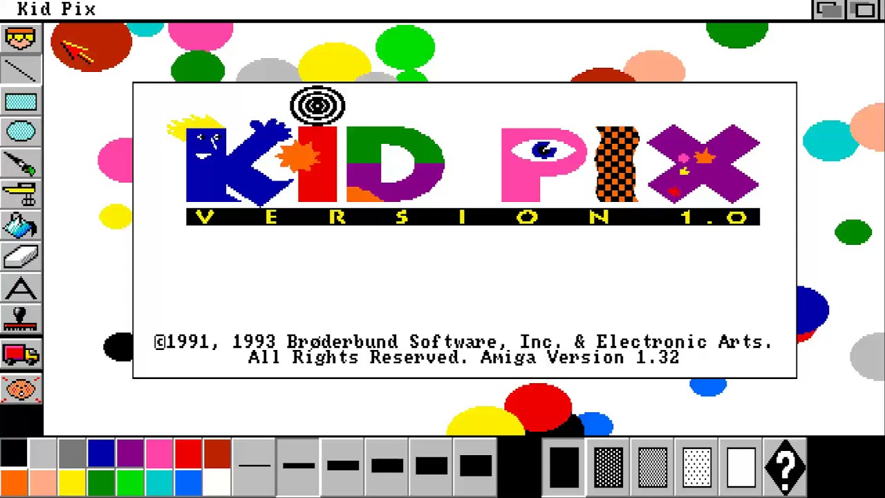 AMIGA Kid Pix v1 32 KIDPIX AMIGA OCS Broderbund In 1993 Disks 3 KIDS EDUCATIONAL PAINT DRAW UTILITY