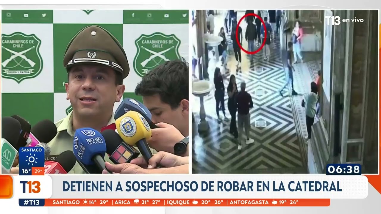 Detienen a sospechoso de robar en la Catedral