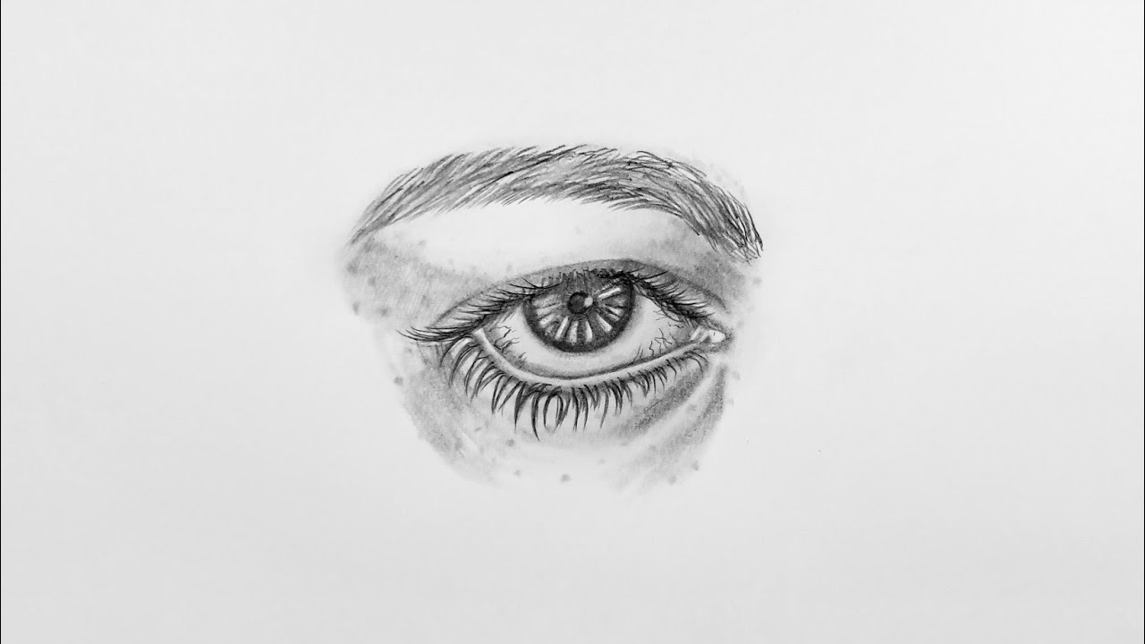 Eye 👁 pencil drawing process 