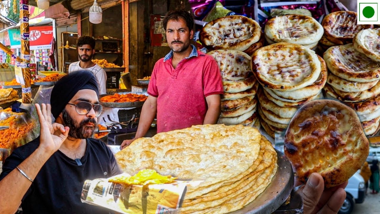 Under Rs25 Kashmir ki Famous Gulabi Chai, Bread, Street Food | Kashmir Food