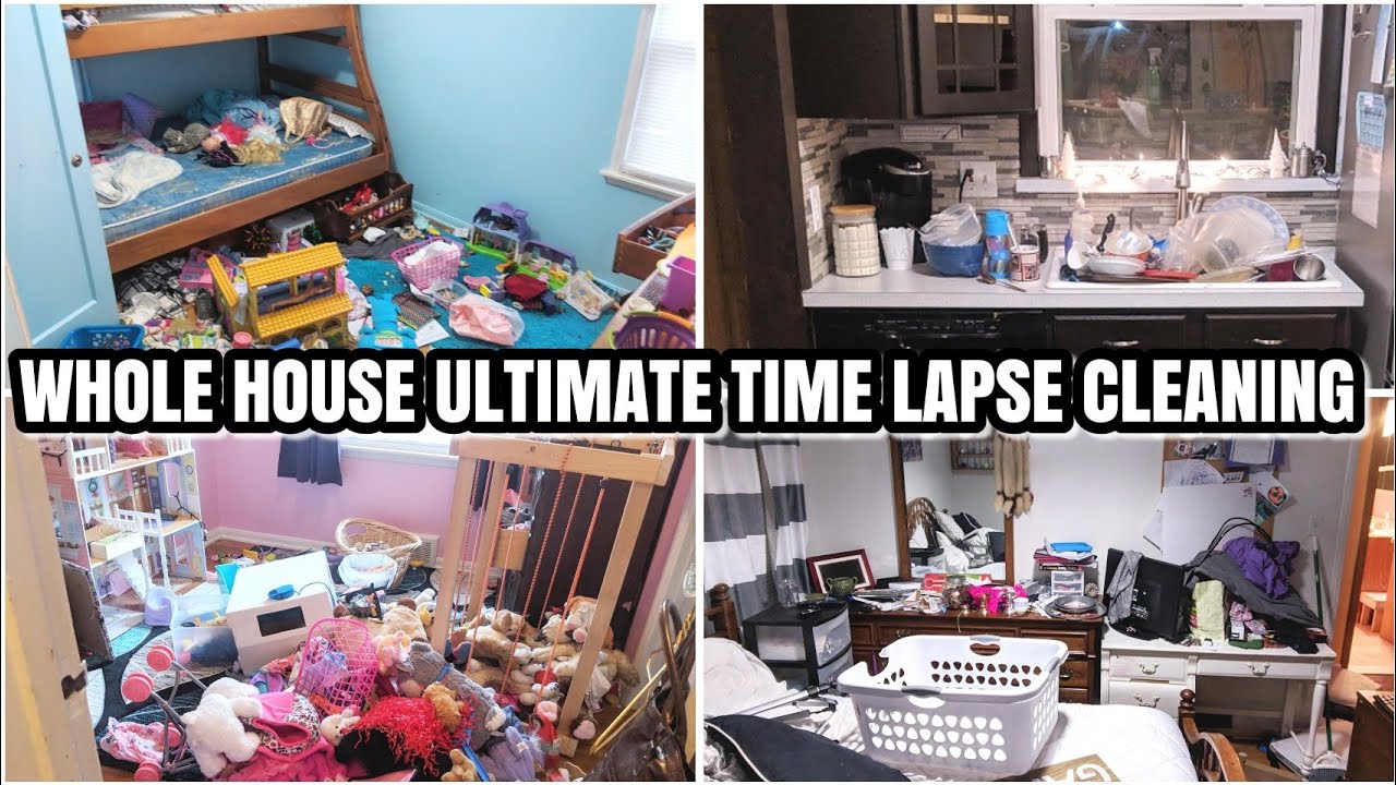 TIME LAPSE CLEANING | ACTUAL MESSY HOUSE