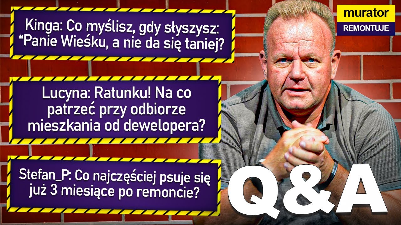 Wiesiek Skiba o remontach bez cenzury! Zobacz Q&A z pytaniami o remonty, fuszerki i koszty