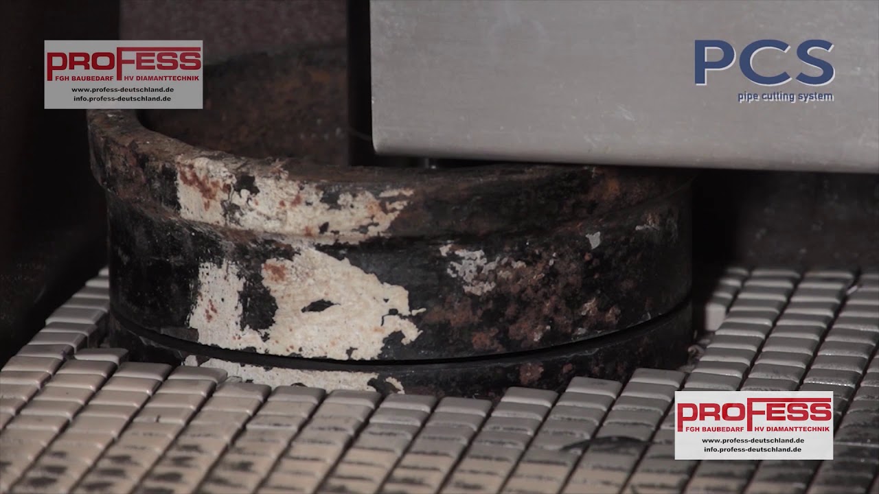 Gussrohre trennen mit wenig Staub