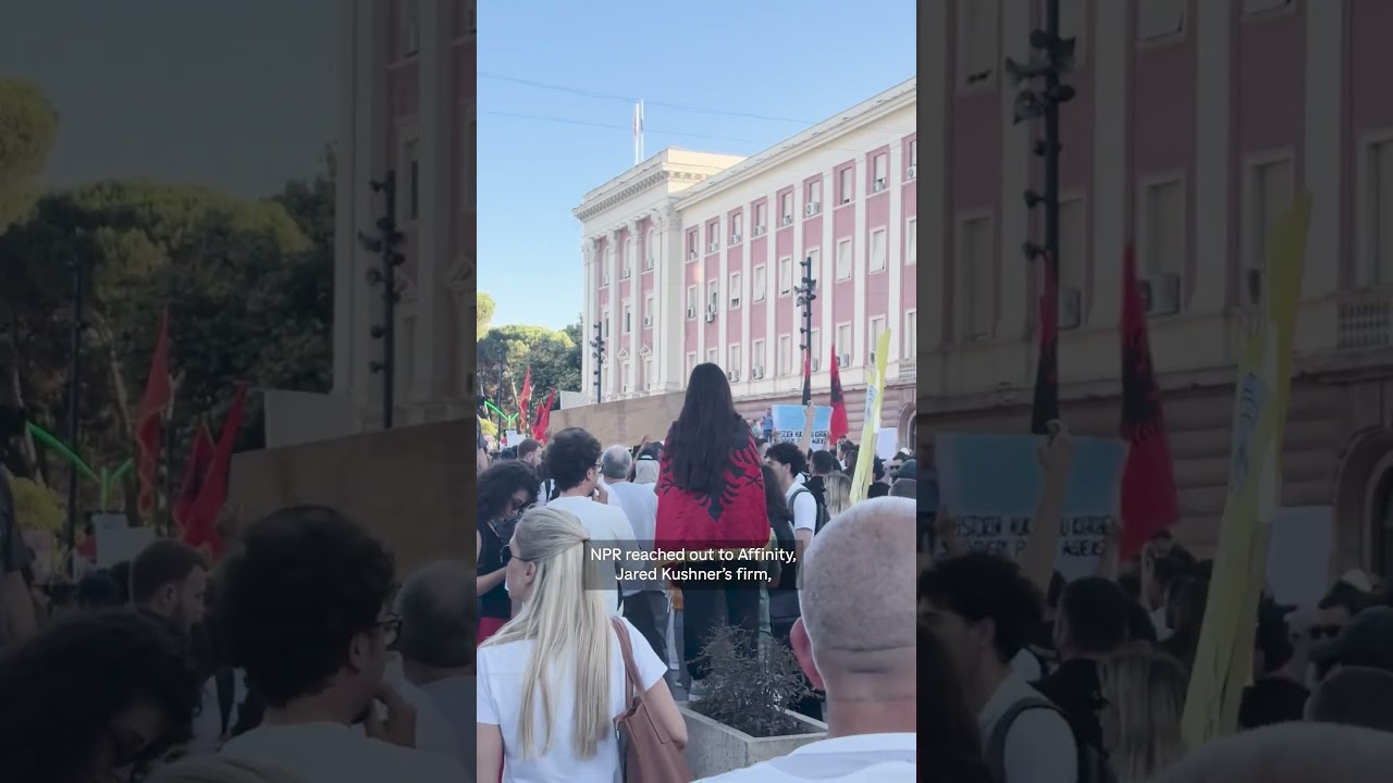 Protesters in Albania oppose plan for Trump family-linked resort