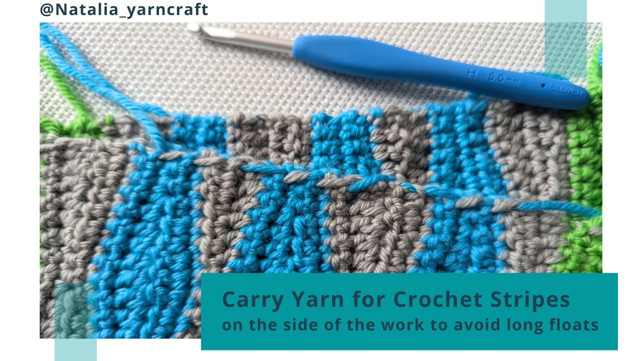 Carry Yarn for Crochet Stripes