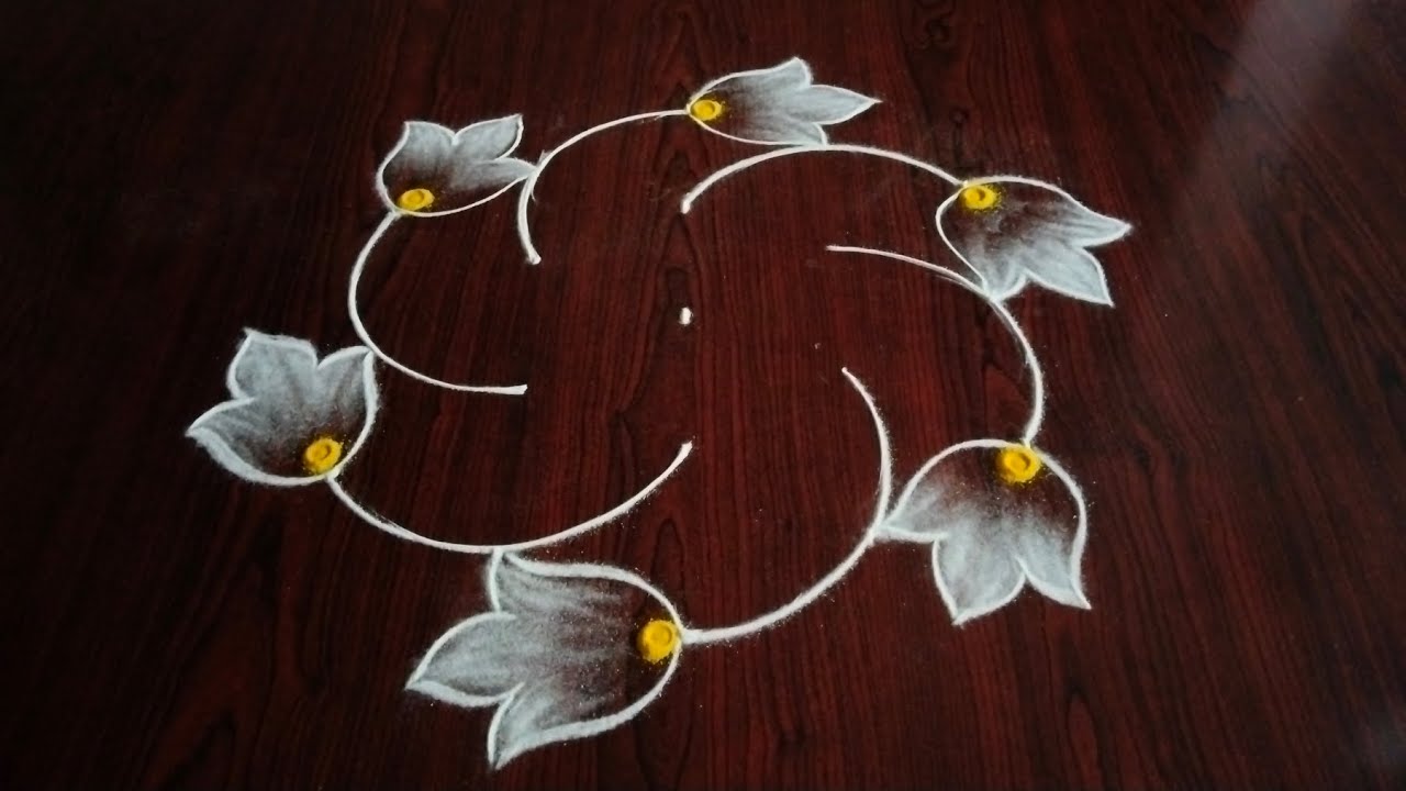2 beautiful daily kolams (5×3) dot's....