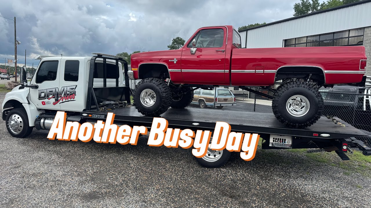 Insider view Squarebody trucks storms funeral prep day in life car business Davis Auto Sales Office