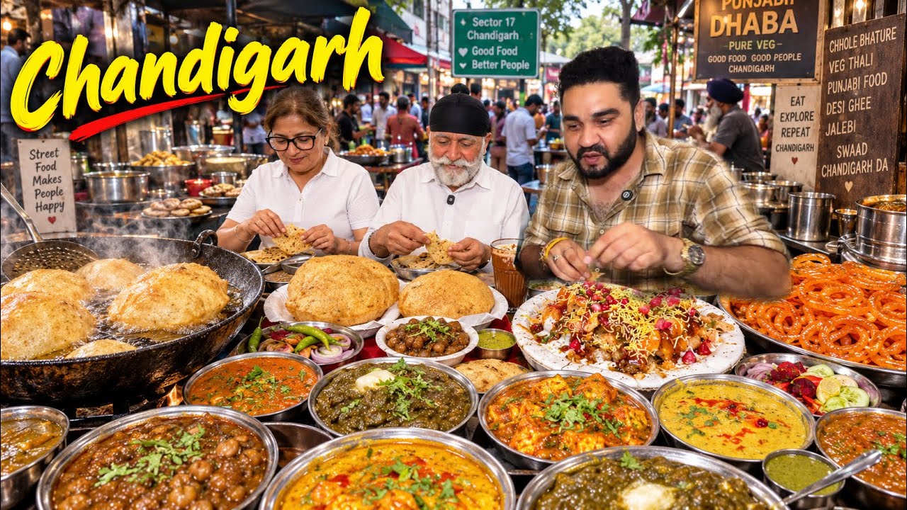 SPECIAL Foods of CHANDIGARH | Pandit CHHOLE BHATURE, Food at PAL DHABA, Loaded DAHI BHALLA, Jalebi