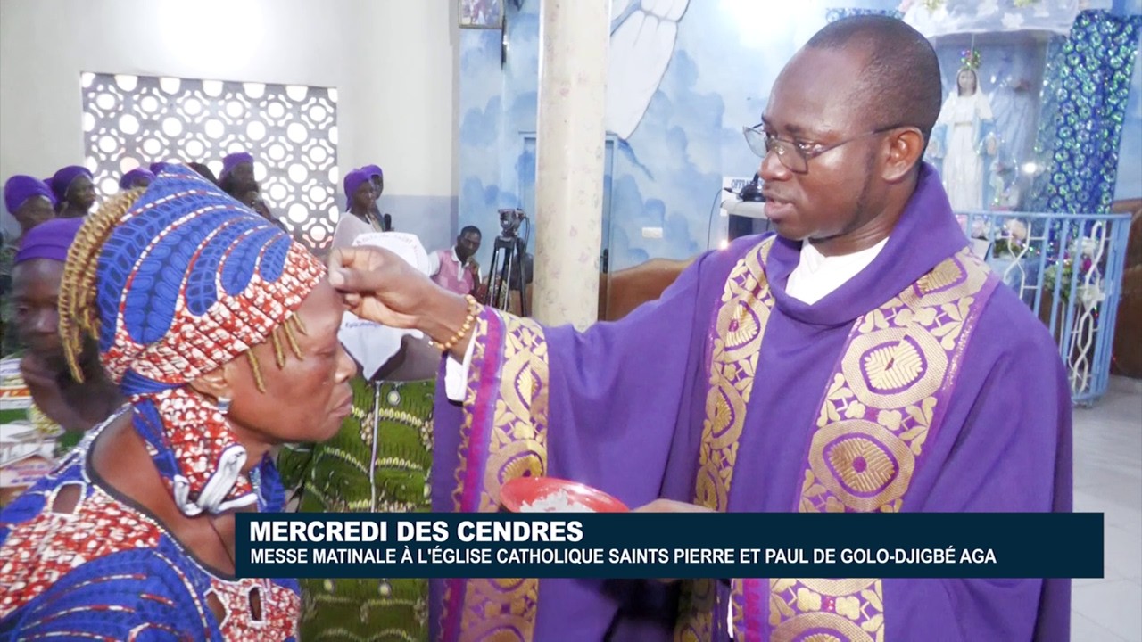 Mercredi des Cendres : Messe matinale à l’église catholique Saints Pierre et Paul de Golo-Djigbé Aga