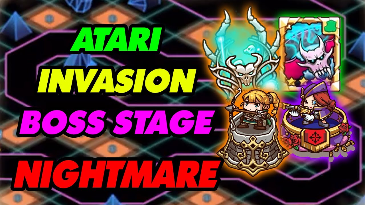 ATARI INVASION 3⭐️ NIGHTMARE BOSS STAGE - Crazy Defense Heroes
