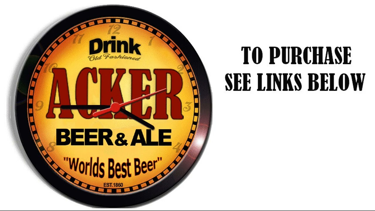 ACKER BEER ALE WALL CLOCK