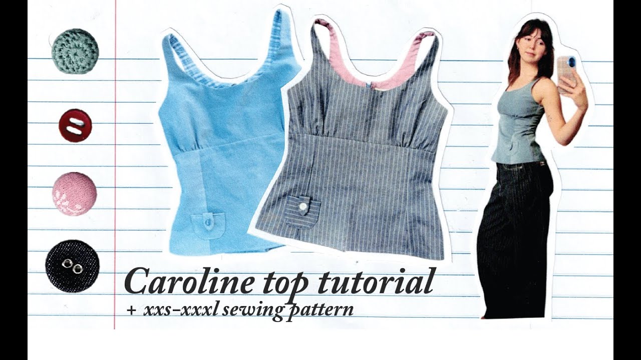 Урок по пошиву топа Caroline + выкройка