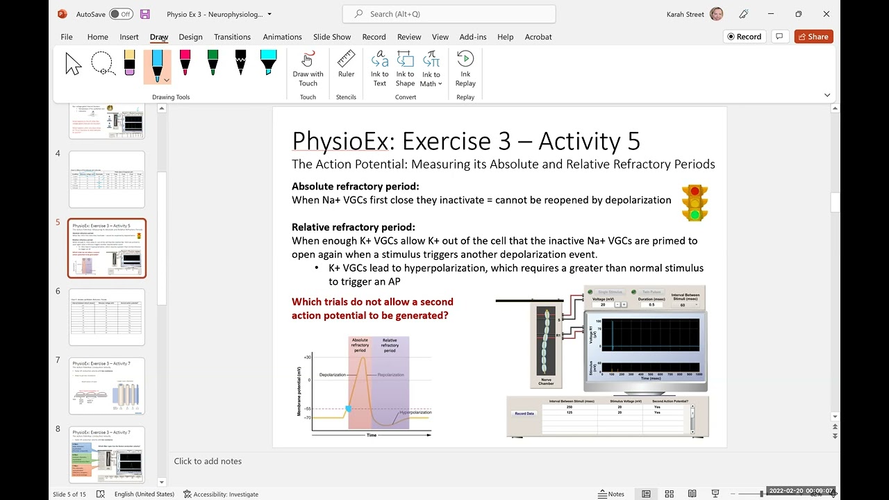 PhysioEx Exercise 3- Neurophysiology