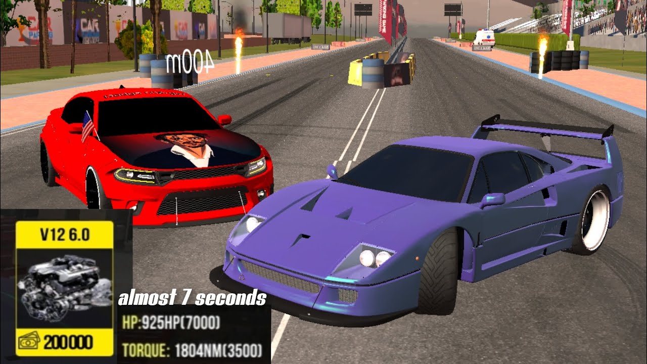 Newly added Ferrari F40 925hp tune almost 7 seconds! | Car Parking Multiplayer
