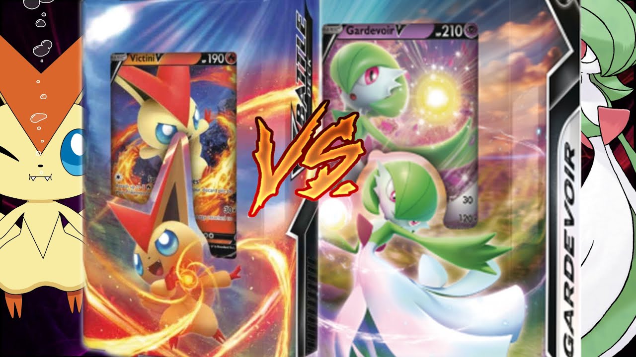 POKEMON TCG VICTINI V BATTLE DECK VS GARDEVOIR V BATTLE DECK