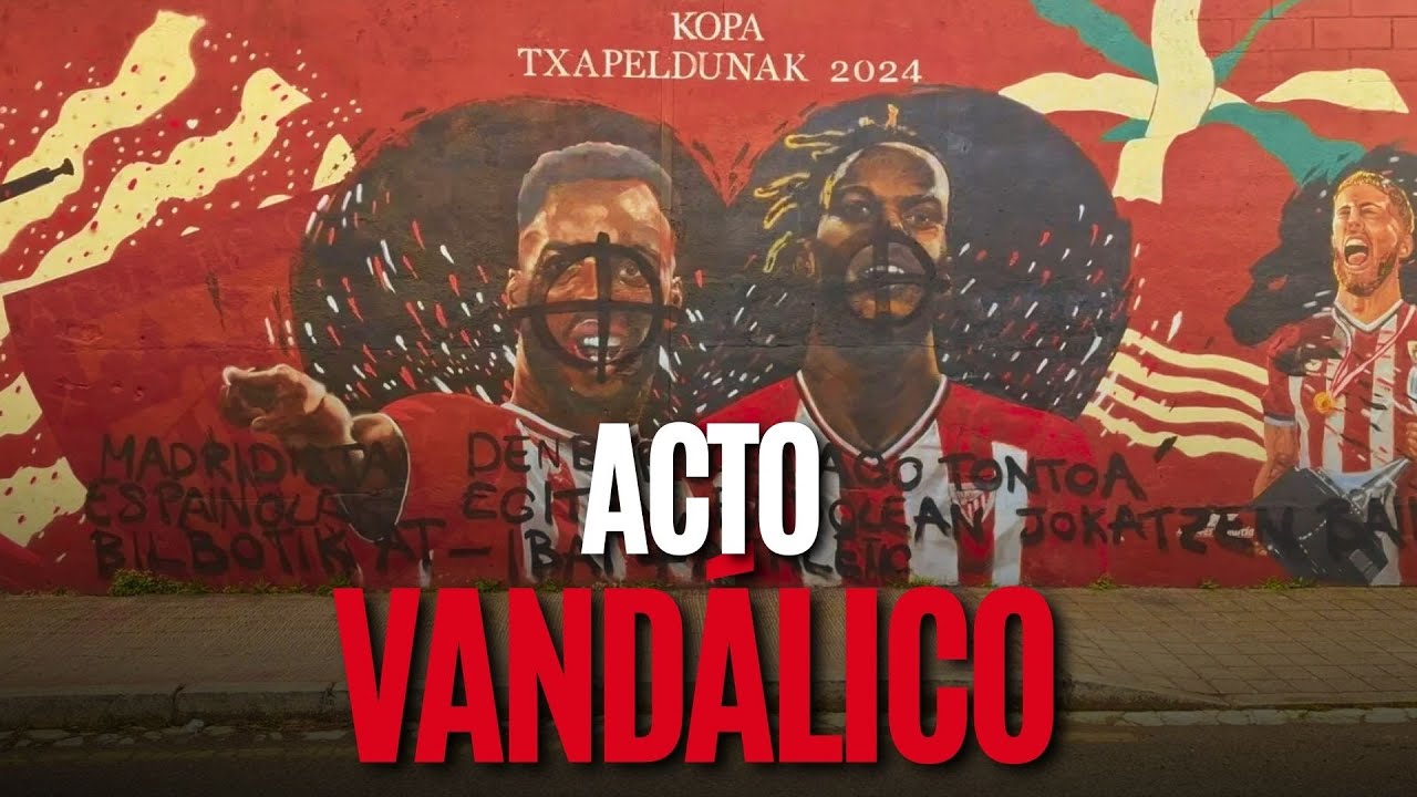 🎨❌ Vandalizan el mural de los Williams en Barakaldo: “Madridistas españoles” 🟥⚪