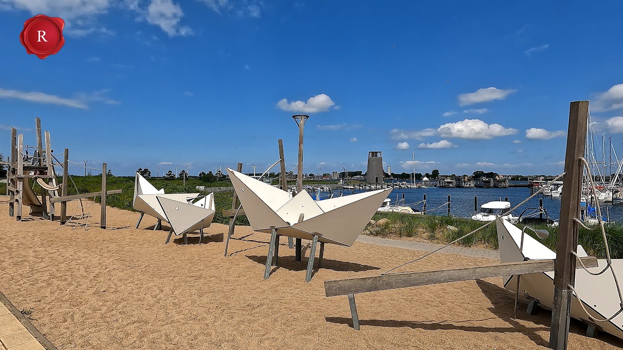 #Fehmarn, Südstrand, Rundhafen, #Yachthafen, Burgtiefe. Ostsee. Schleswig-Holstein. 4K. Juni 2024